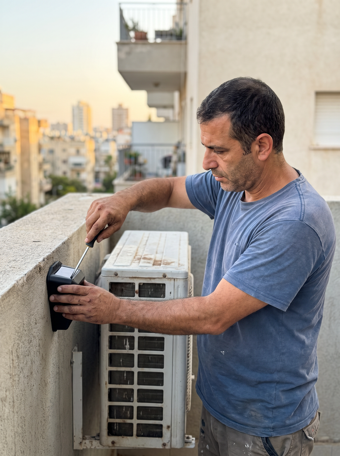 התקנת המרחיק ליד מזגן